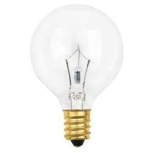 10 Watt G12 1/2 Incandescent Clear E12 (Candelabra) Base, 120 Volt, Box