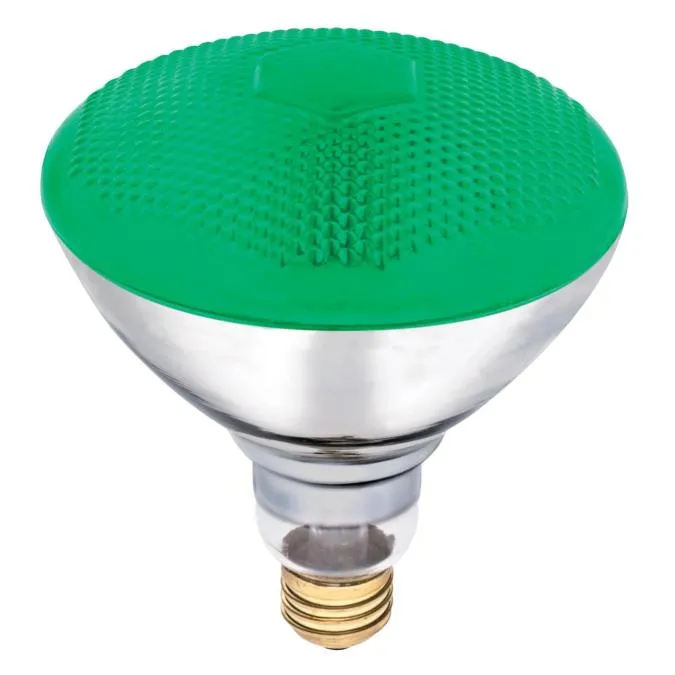 100 Watt BR38 Incandescent Green Flood E26 (Medium) Base, 120 Volt, Box