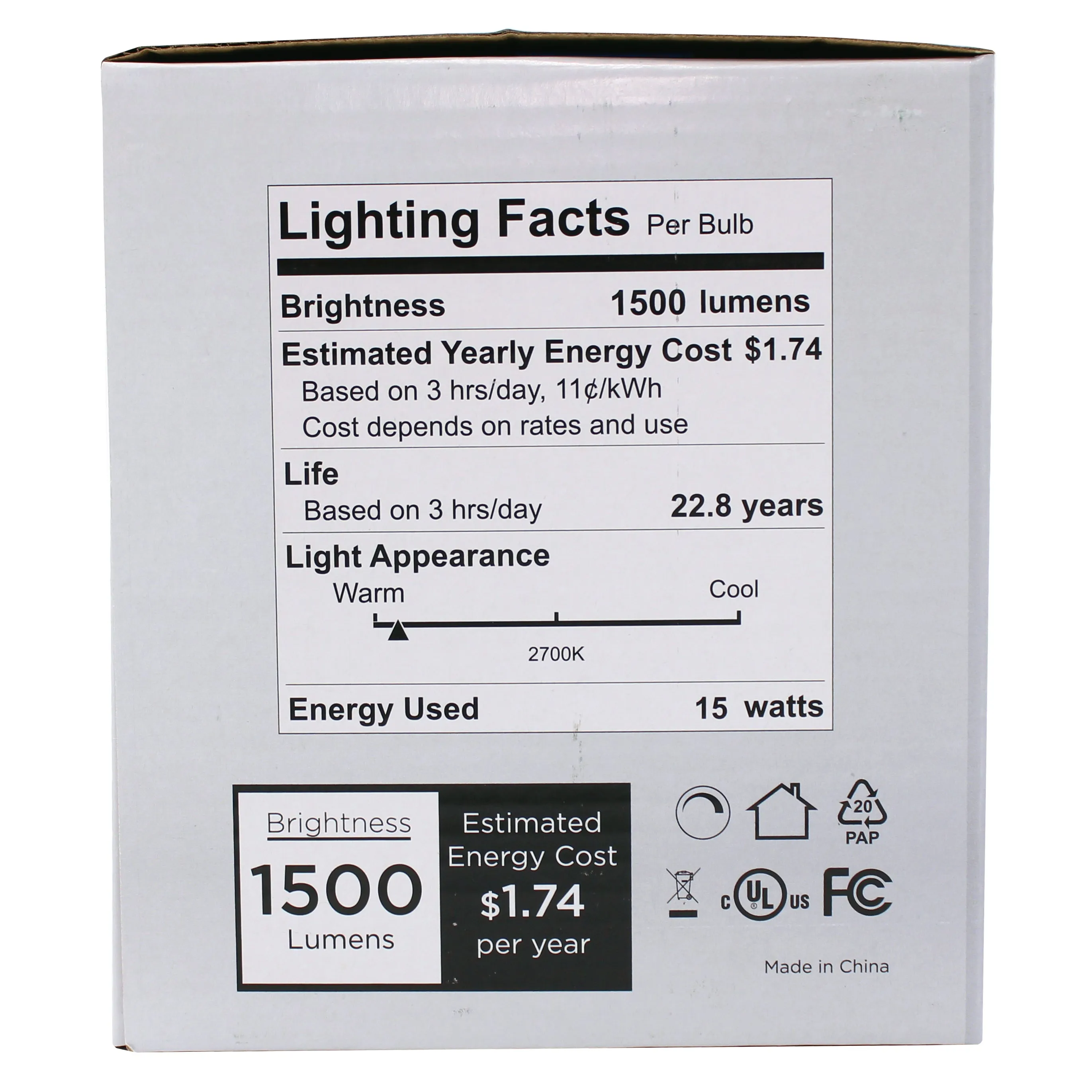 100-Watt Equivalent PAR38 Shape E26 Base 1500 Lumen LED Light Bulb