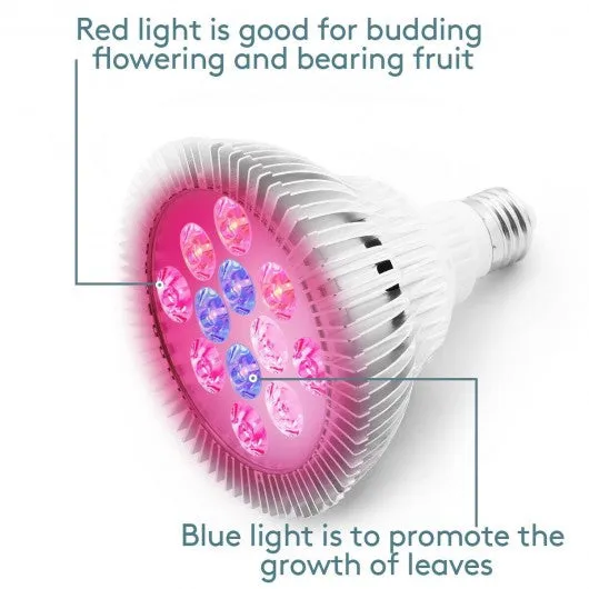 12 LED Hydroponic Plant Garden Red Blue Light Lamp Bulb