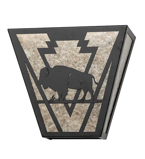 13"W Lone Buffalo Wall Sconce