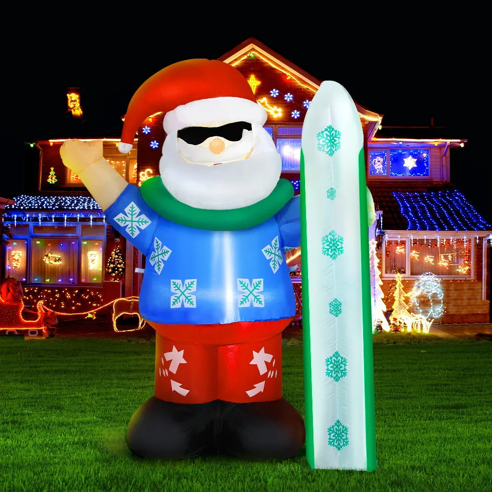 1.6M LED Christmas Inflatable Santa Decorations | Jingle Jollys