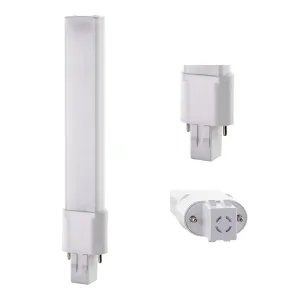 2 pin PL LED Bulb, 4W, 450 Lumens, 3500K, Omnidirectional, Replaces 13W CFL, G23 Base, Type B