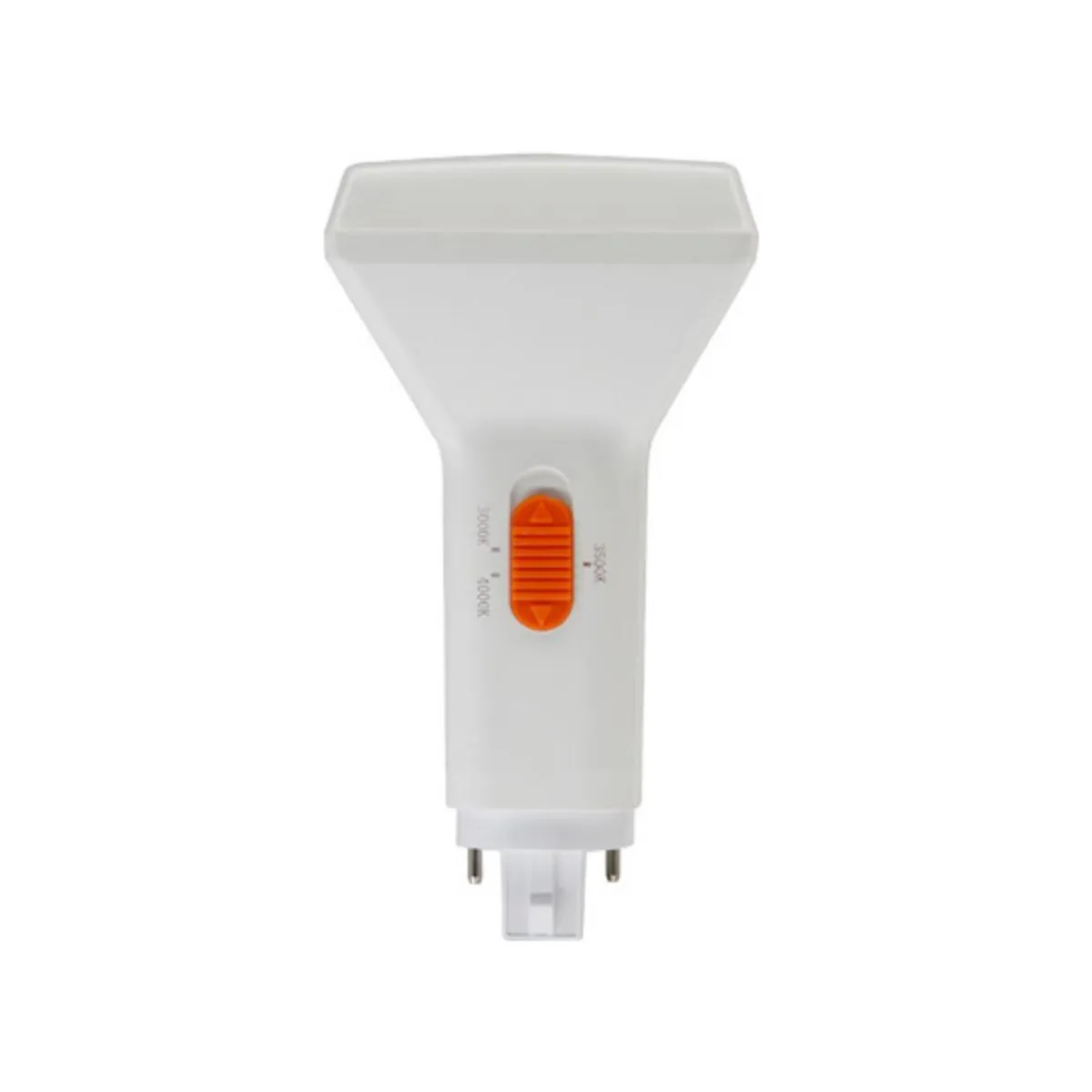 2 pin PL LED Bulb, 9W, 1150lm, 30K/35K/40K, Vertical, 26W CFL Equal, G24d Base, Direct Or Bypass