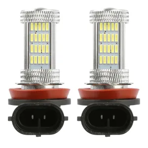 2PCS 800lm H8/H9/ H11 LED Fog DRL Light Bulb IP65 Water-Resistant 360° Beam Angle 6000K White