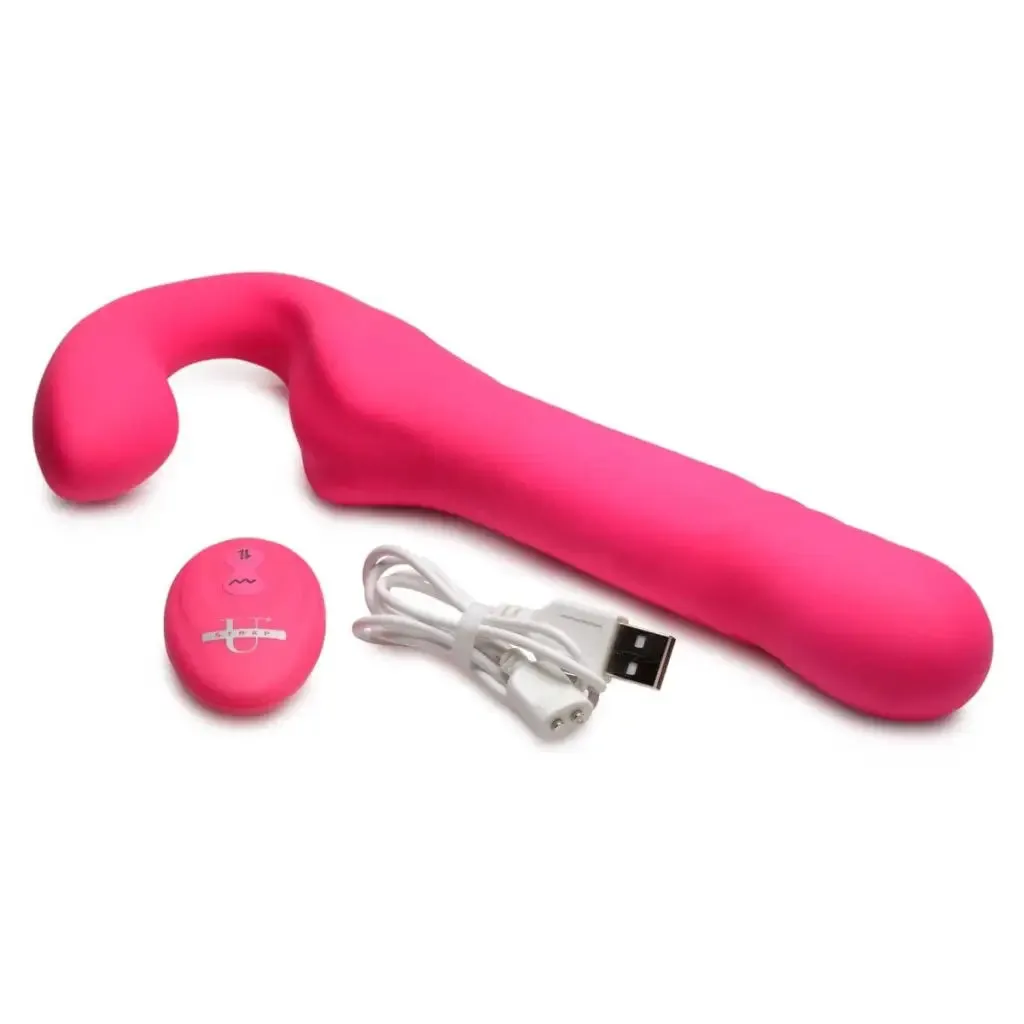 30x Thrusting And Vibrating Strapless Strap-on With Remote Control