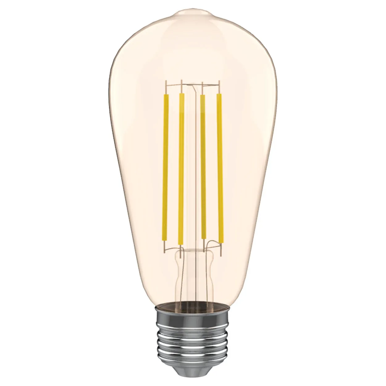 40-Watt Equivalent ST19 E26 LED Edison Light Bulb, 2200K Amber