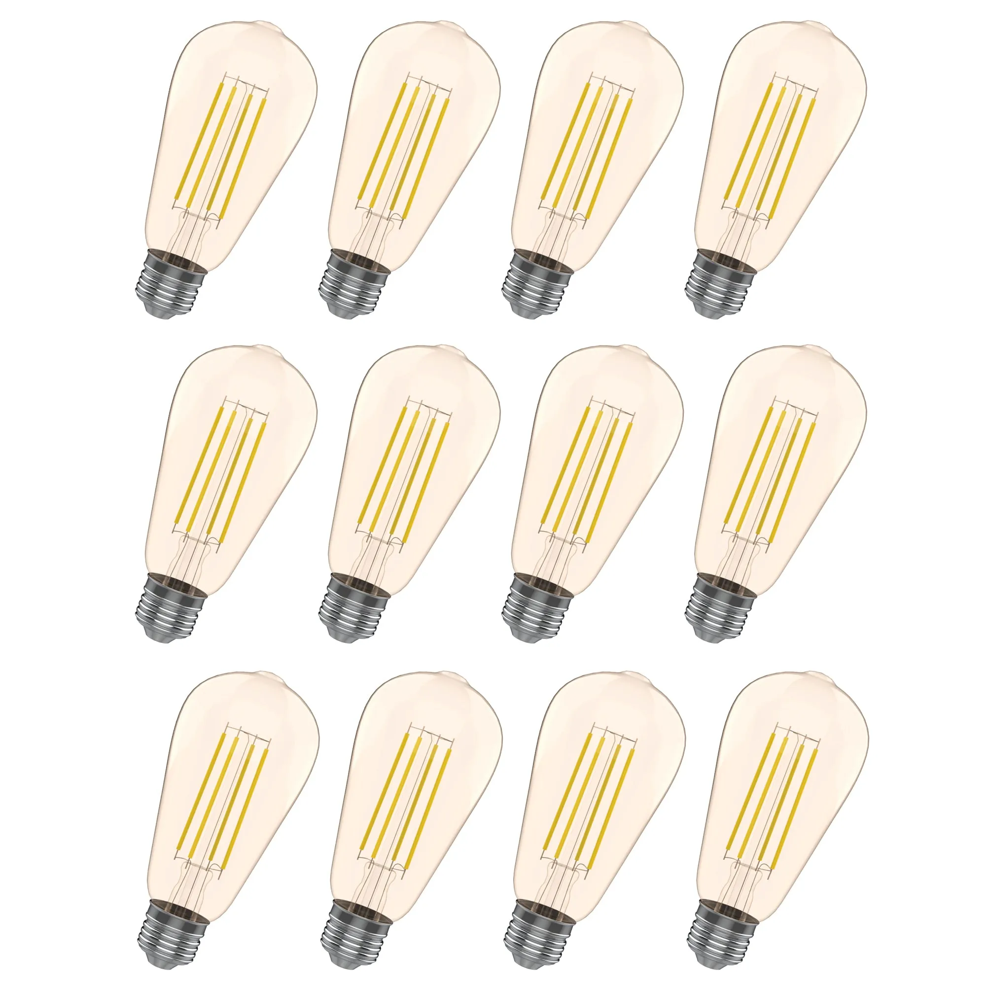 40-Watt Equivalent ST19 E26 LED Edison Light Bulb, 2200K Amber