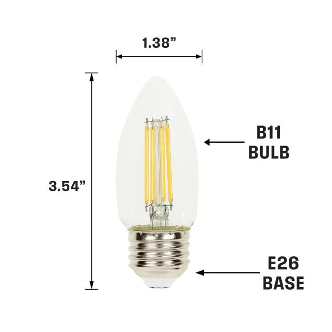 4.5 Watt (60 Watt Equivalent) B11 Dimmable Filament LED Light Bulb