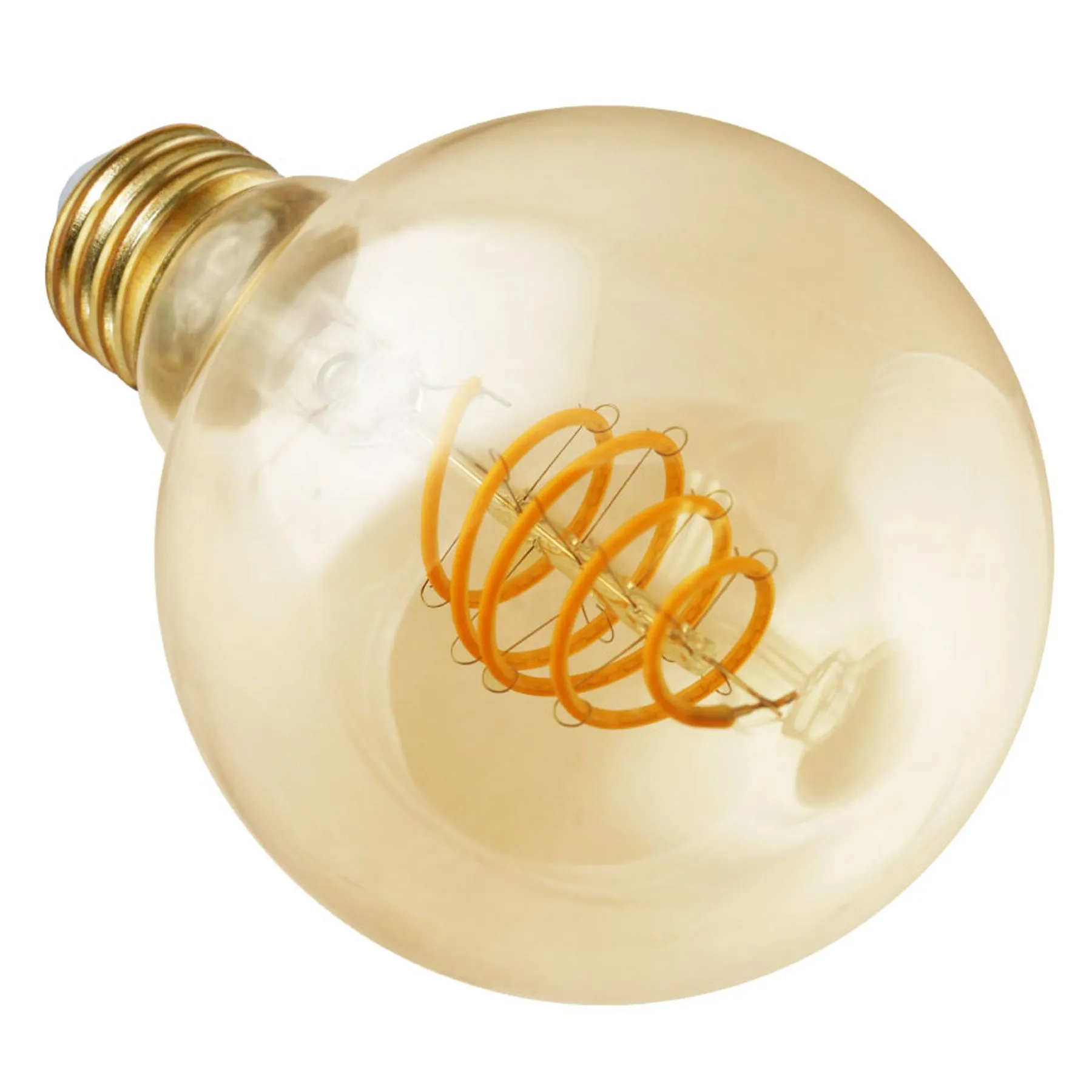 75-Watt Equivalent Globe G25 Globe E26 Decorative Swizzle Filament Amber Light Bulb