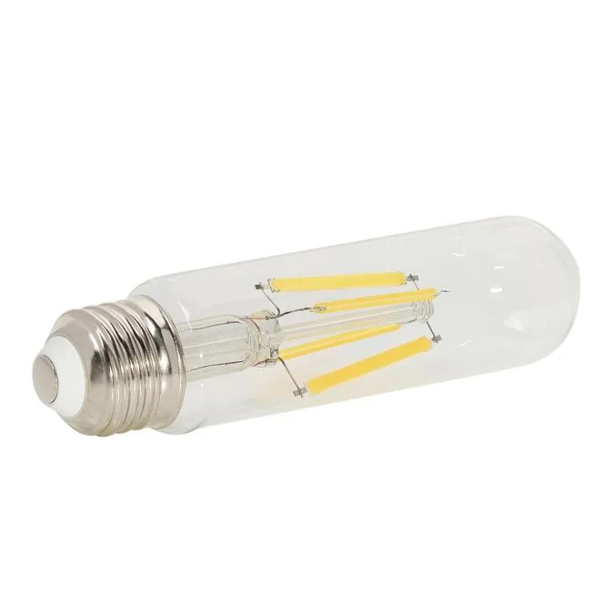 8W T10 Filament LED Dimmable Clear 2700K E26 (Medium) Base