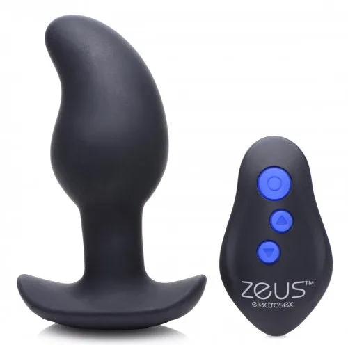 8X Volt Drop Vibrating & E-Stim Silicone Prostate Massager w/ Remote by Zeus