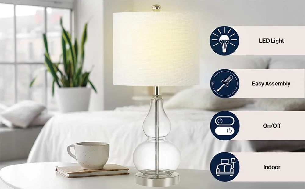 Aliza 20.5" Mini Glass LED Table Lamp