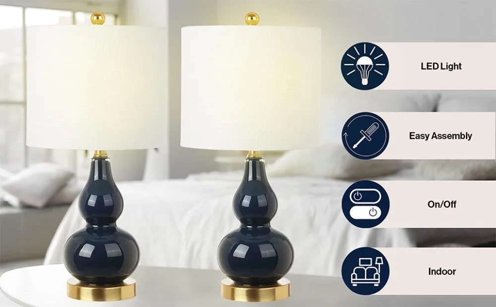 Aliza 20.5" Mini Glass LED Table Lamp