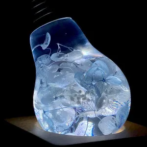 Artistic LED Lamp - Blue Hydrangea