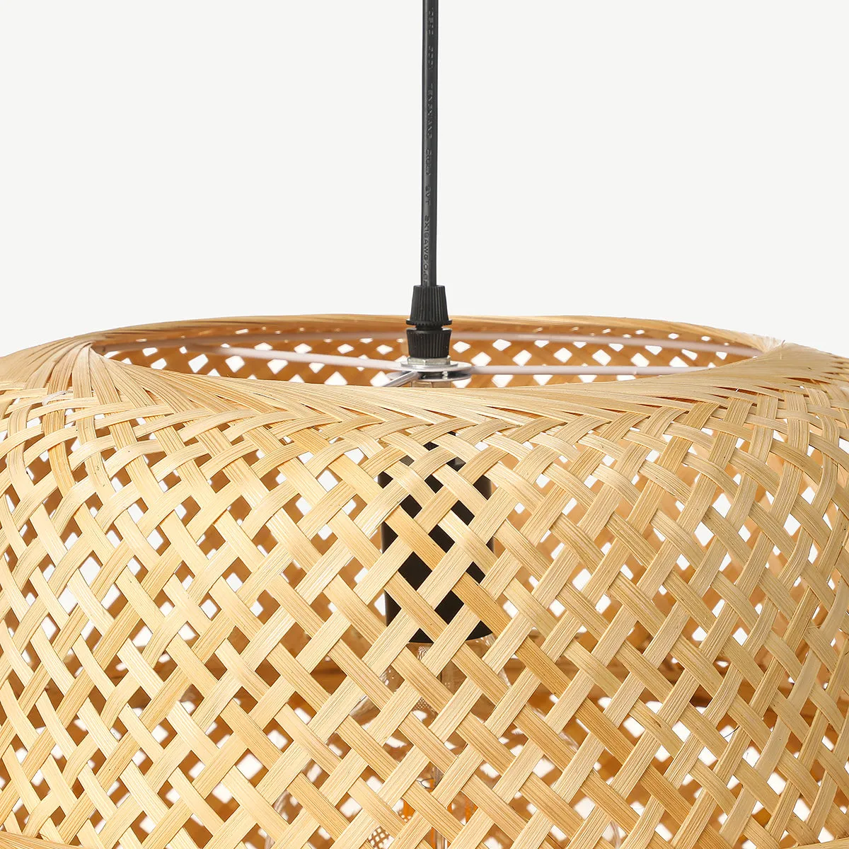 Bamboo Pendant Light Home Decor Lampshade Handmade Weave Lighting Creative Craft Lights