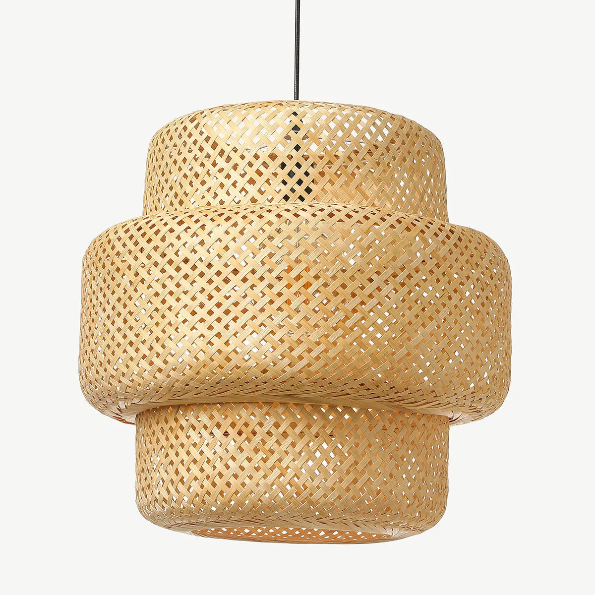 Bamboo Pendant Light Home Decor Lampshade Handmade Weave Lighting Creative Craft Lights