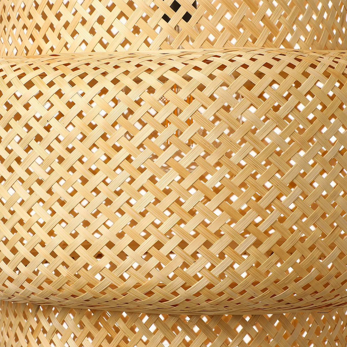 Bamboo Pendant Light Home Decor Lampshade Handmade Weave Lighting Creative Craft Lights