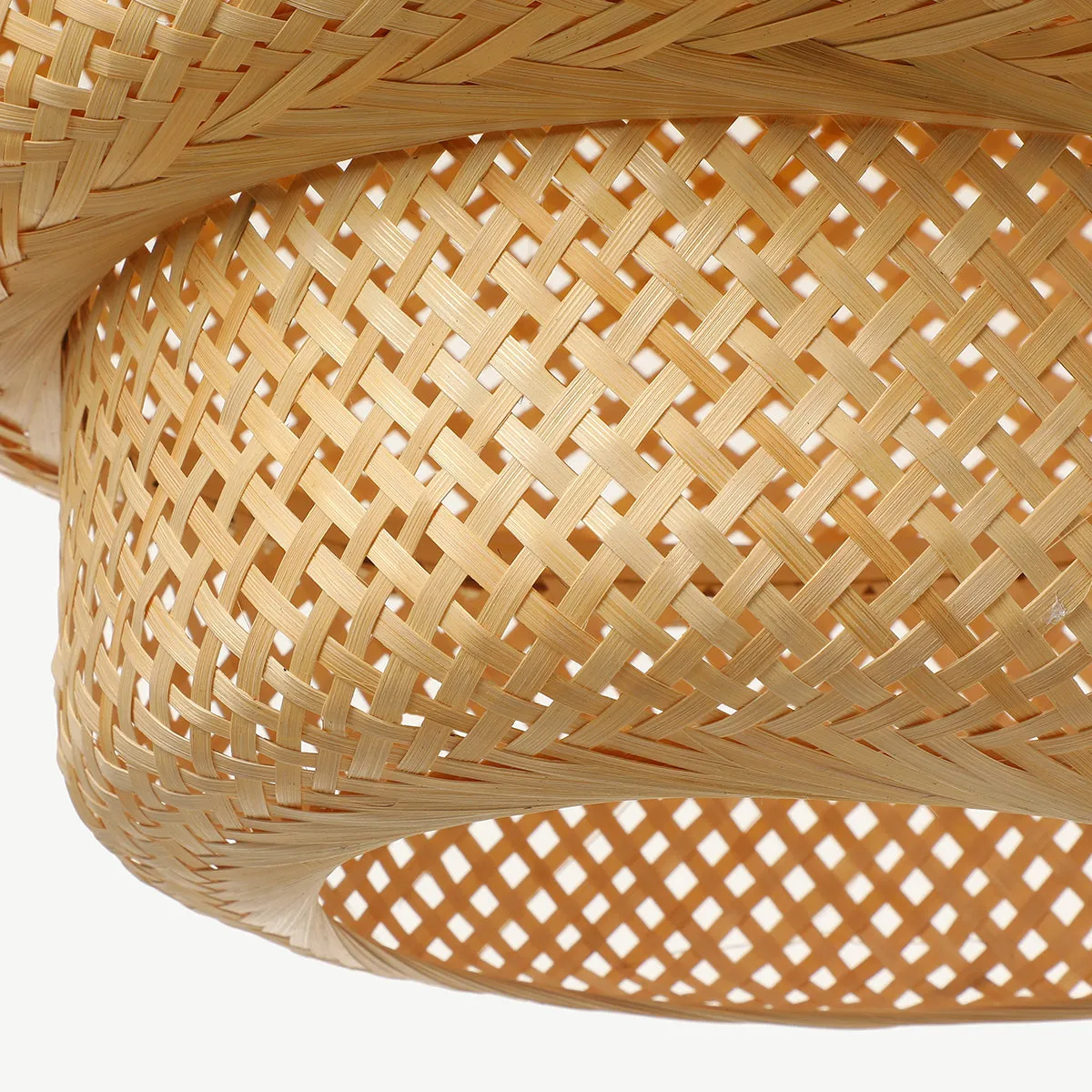 Bamboo Pendant Light Home Decor Lampshade Handmade Weave Lighting Creative Craft Lights