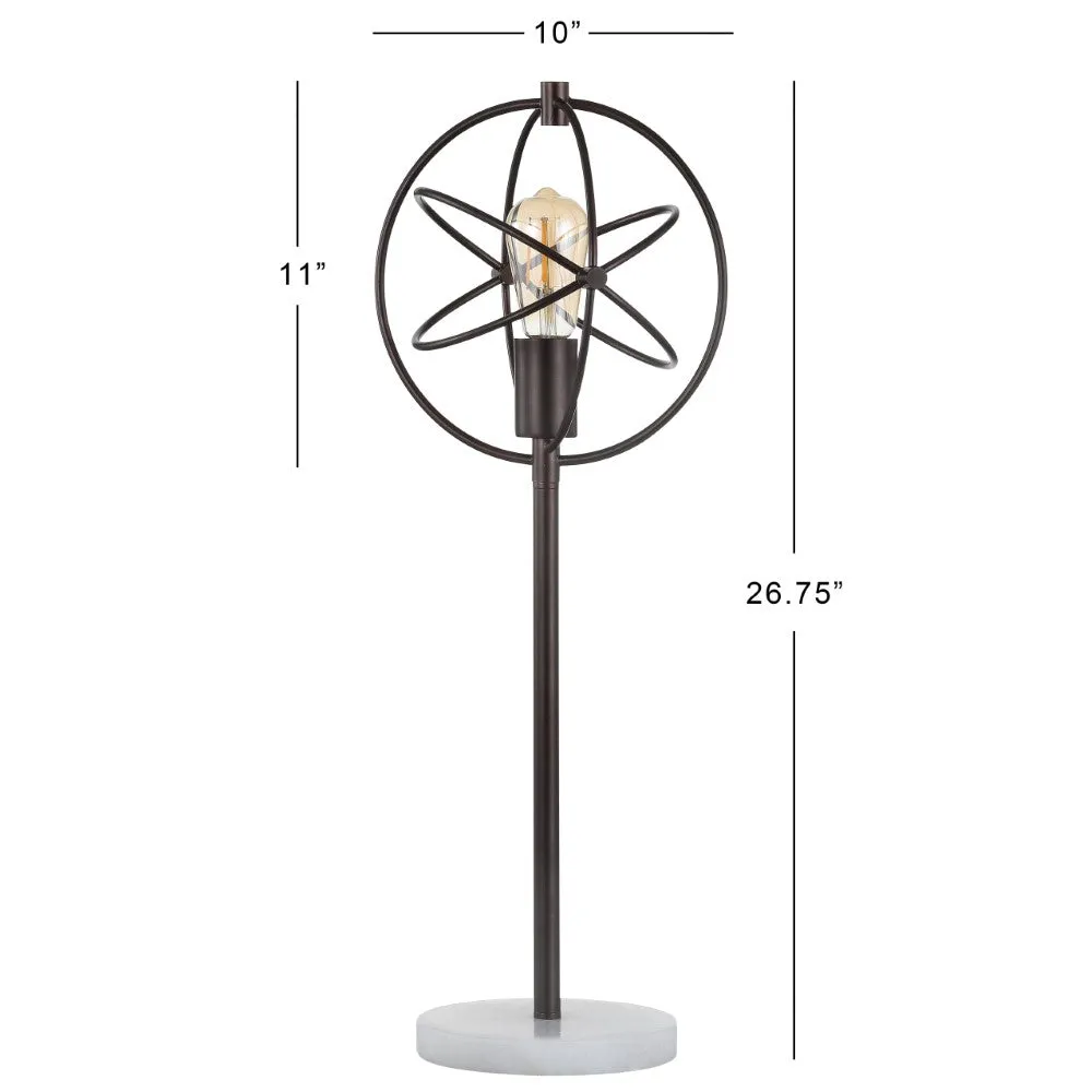 Beetle 26.5" Edison Bulb Metal/Marble Modern LED Table Lamp