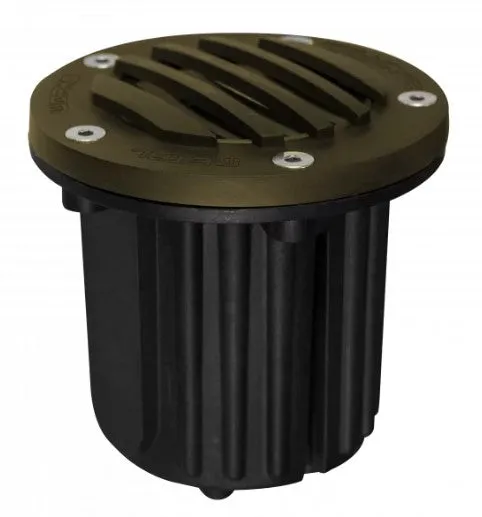 Black Diamond MR16 Grate Top Well Light, Bronze w/MR16 Socket No Lamp