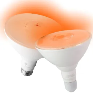 BlueX LED PAR38 Flood Light Bulb 10W (90W Equivalent) - Orange (2 Pack)