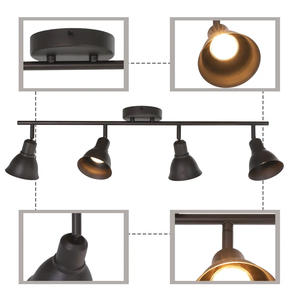 BONLICHT 4-Light Track Lighting Fixtures Ceiling Oil Rubbed Bronze Finished