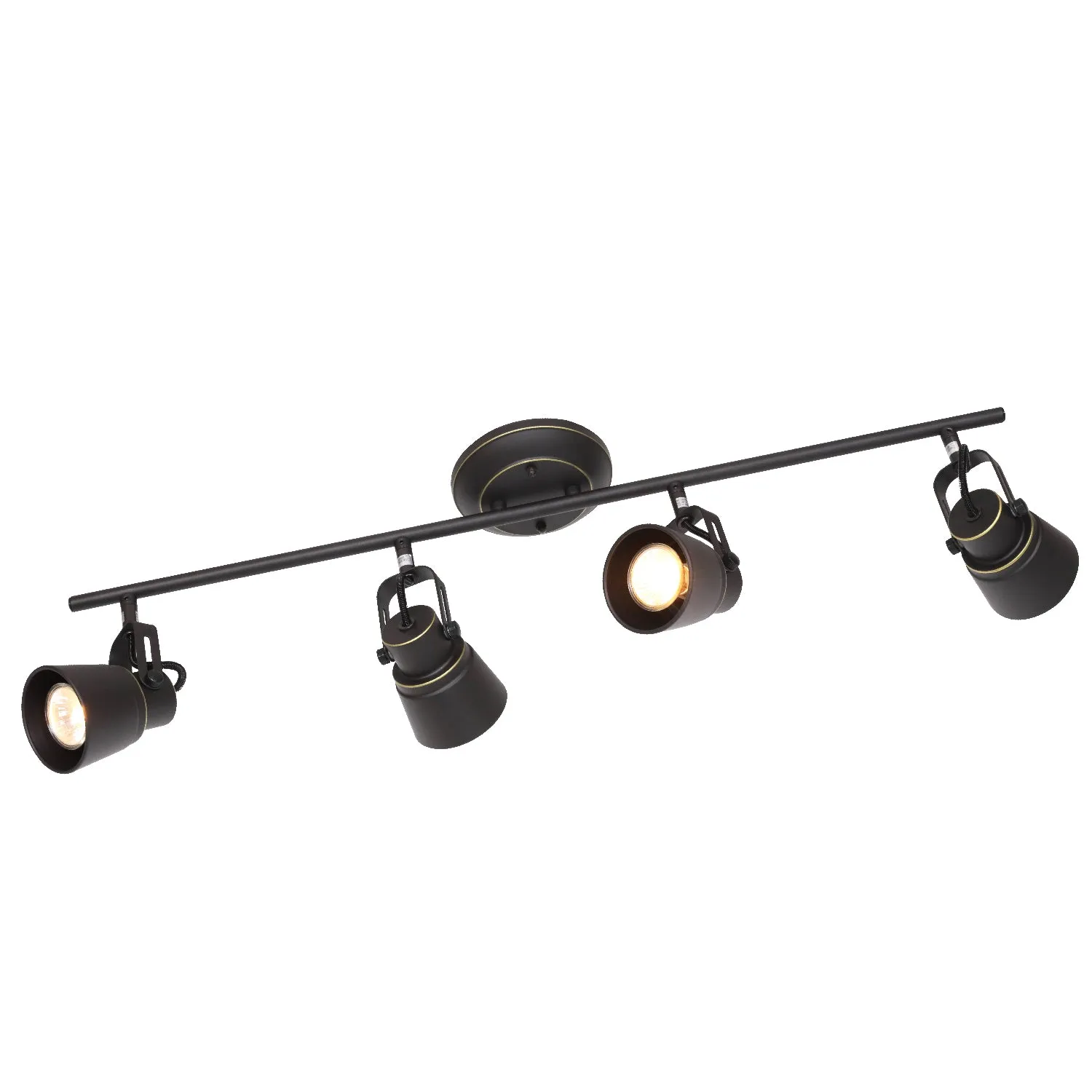 BONLICHT 4 Lights Kitchen Track Lighting Oil Rubbed Bronze, 35W GU10 Base Halogen Bulbs Included