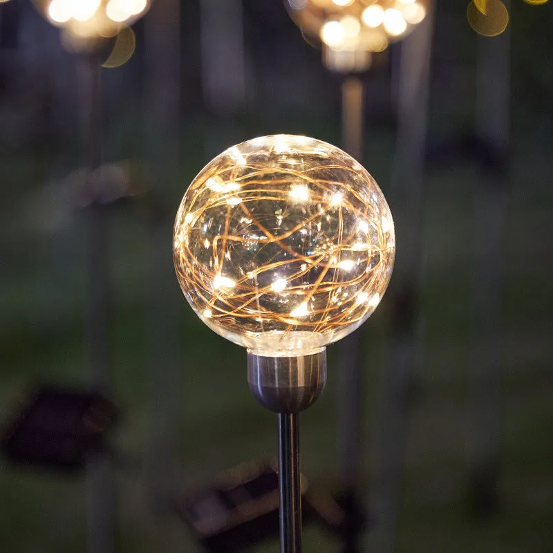 Bulk Round Ball LED Solar Energy Inserted Lamp Garden Decoration Wholesale