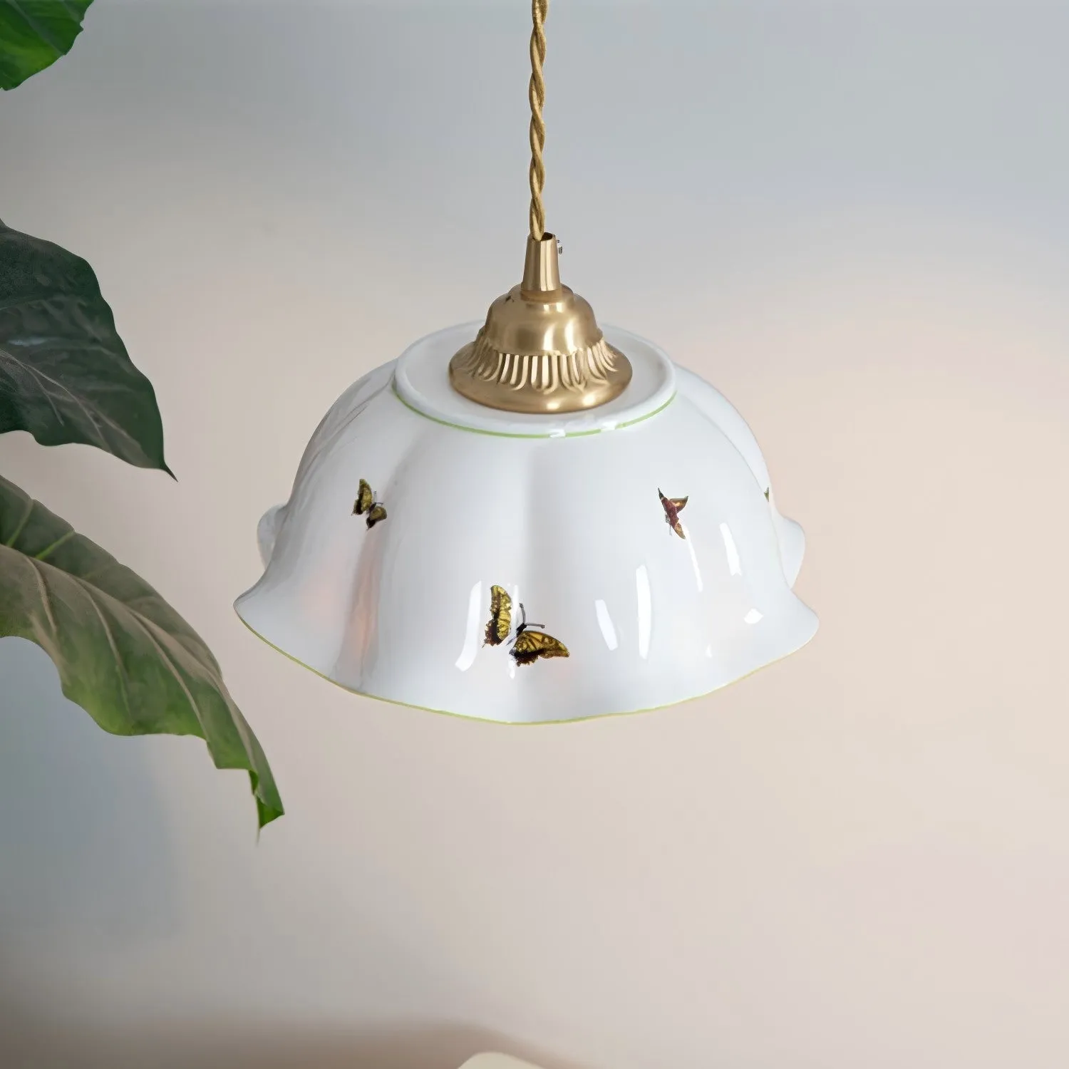 Butterfly Ceramic Pendant Lamp