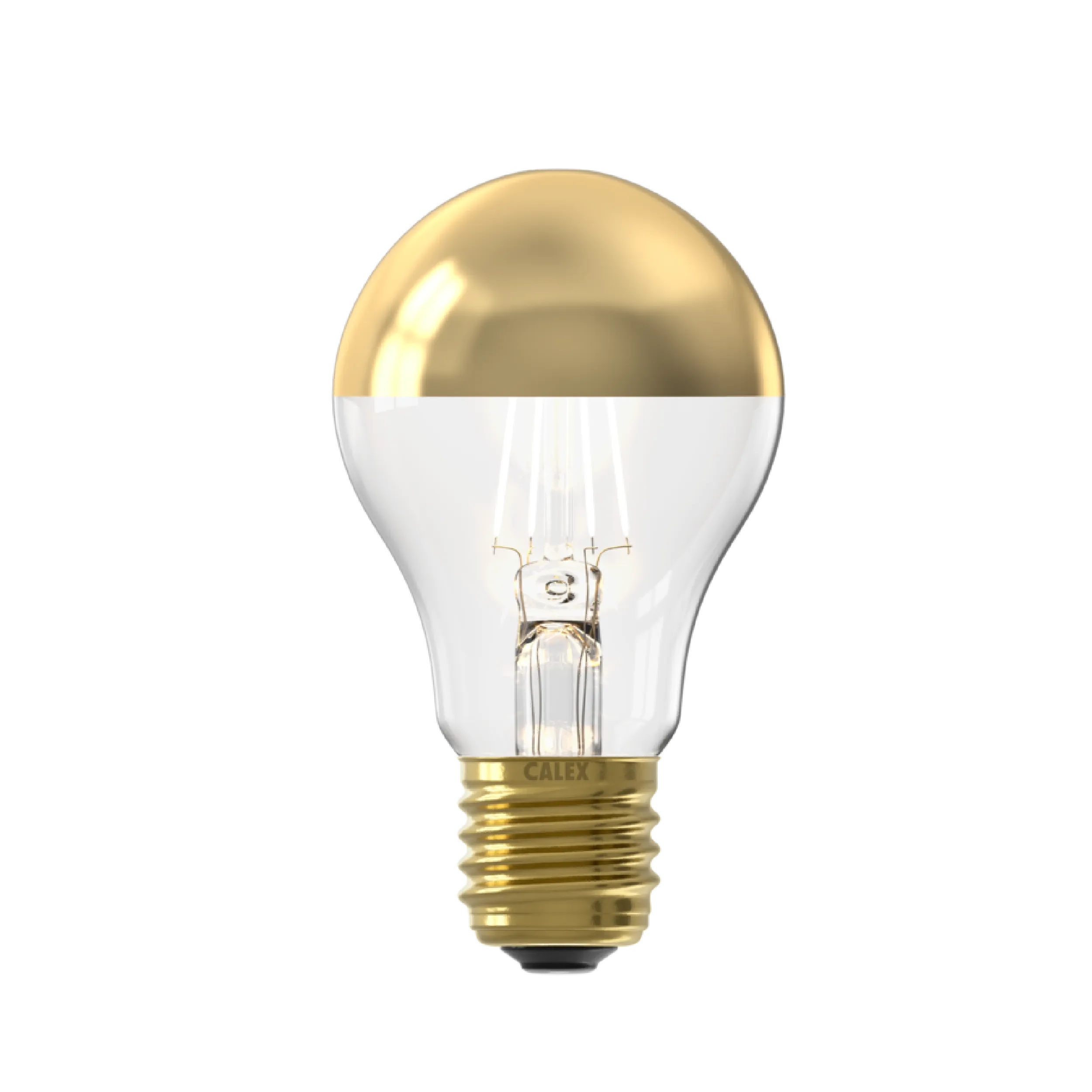 Calex Top Mirror Filament LED Lamp - E27 - A60 - Gold - 4W - Dimmable