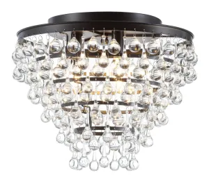 Calypso 16" Metal/Crystal LED Flush Mount