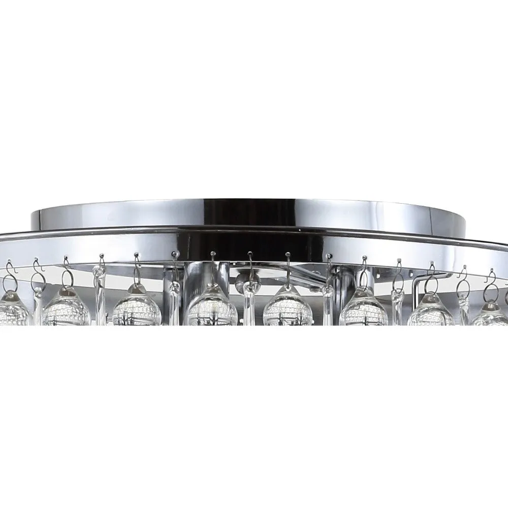 Calypso 16" Metal/Crystal LED Flush Mount