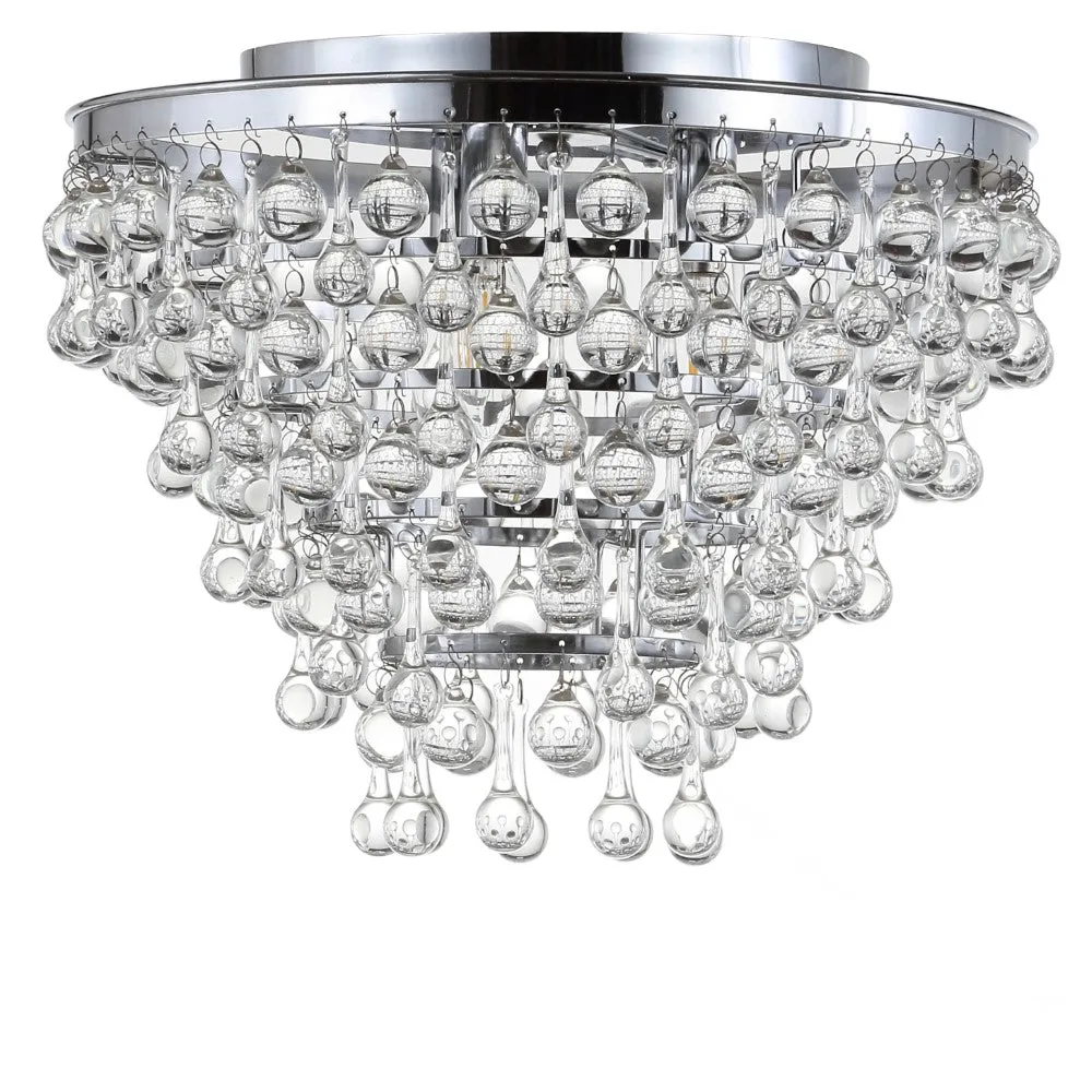 Calypso 16" Metal/Crystal LED Flush Mount