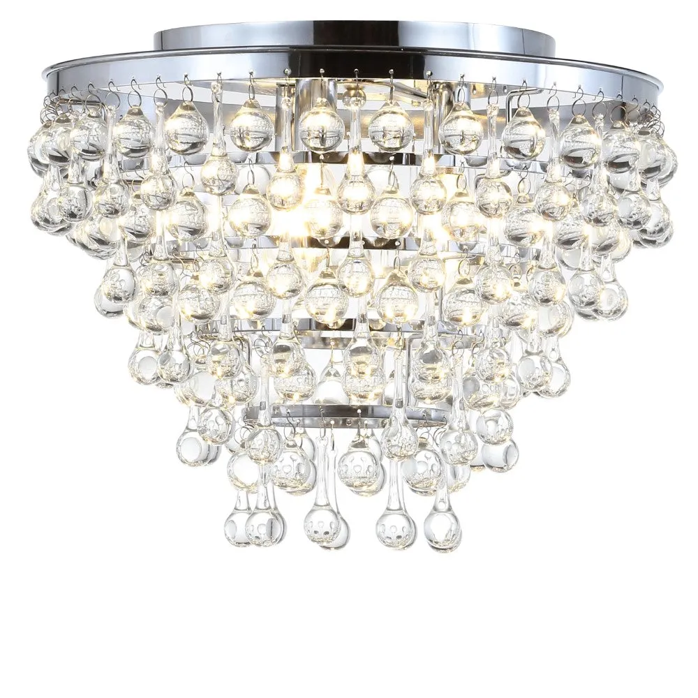 Calypso 16" Metal/Crystal LED Flush Mount