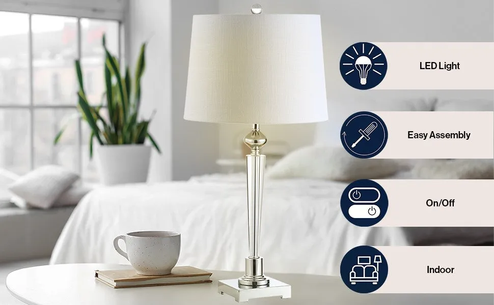 Casey 28.25" Crystal LED Table Lamp