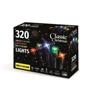 Classic Christmas 320L Super Bright LED Lights - Multicolour | CCC765572