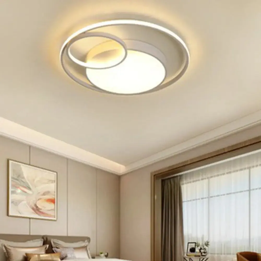 Contemporary Circle Acrylic LED Ceiling Light for Study Room