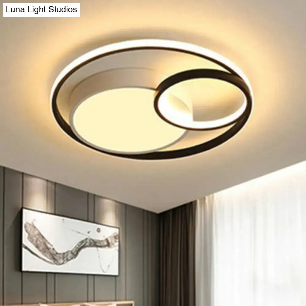 Contemporary Circle Acrylic LED Ceiling Light for Study Room