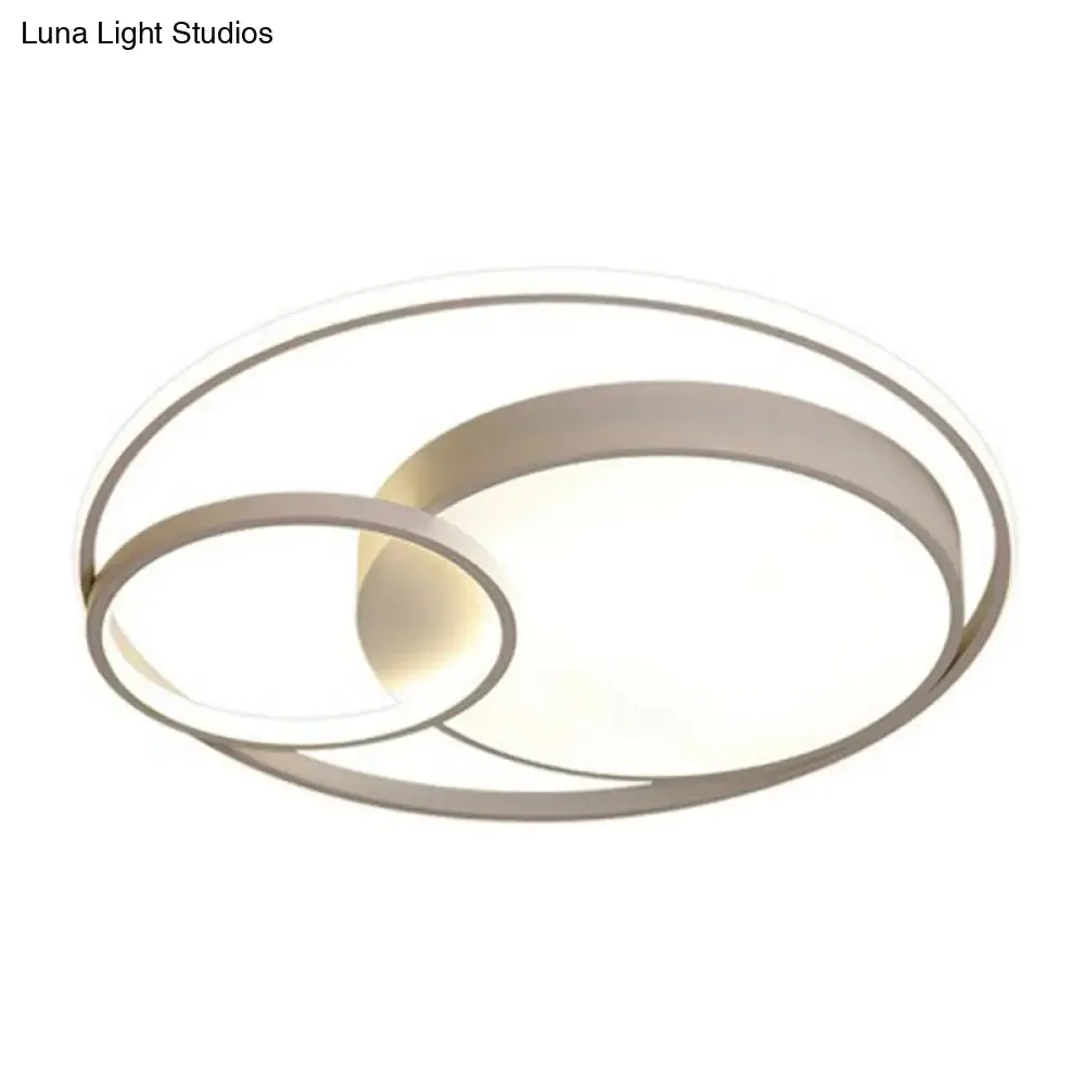 Contemporary Circle Acrylic LED Ceiling Light for Study Room