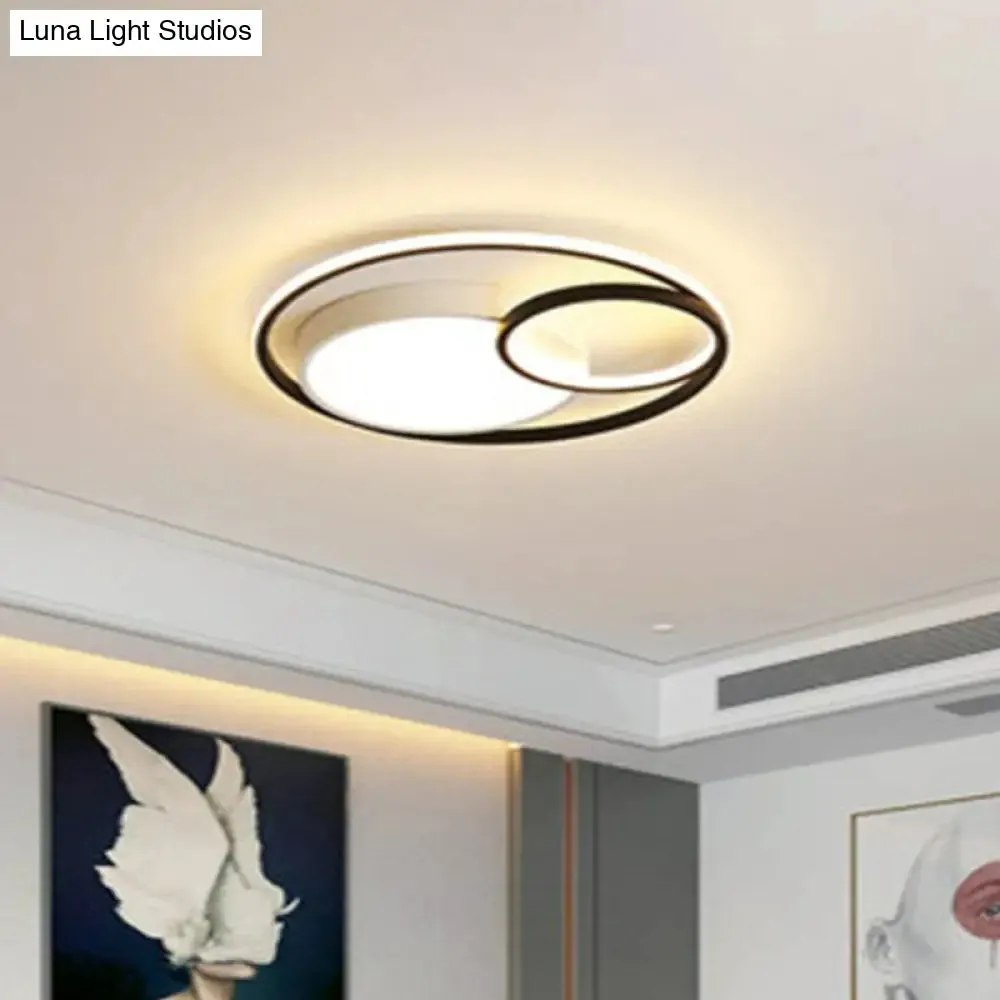 Contemporary Circle Acrylic LED Ceiling Light for Study Room