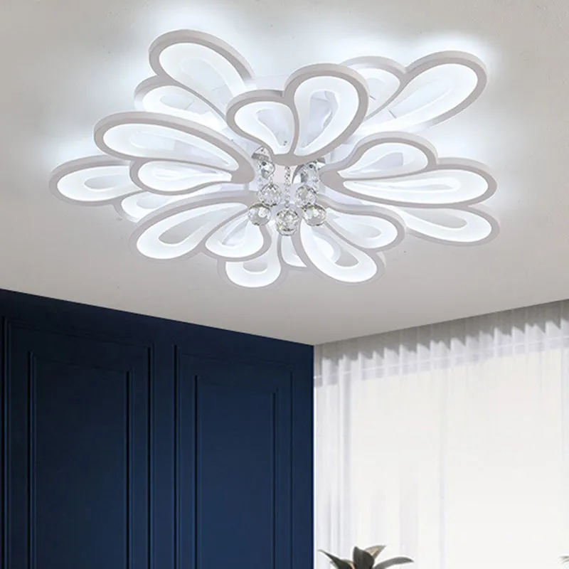 Contemporary Floral Flushmount Ceiling Light for Living Room Décor