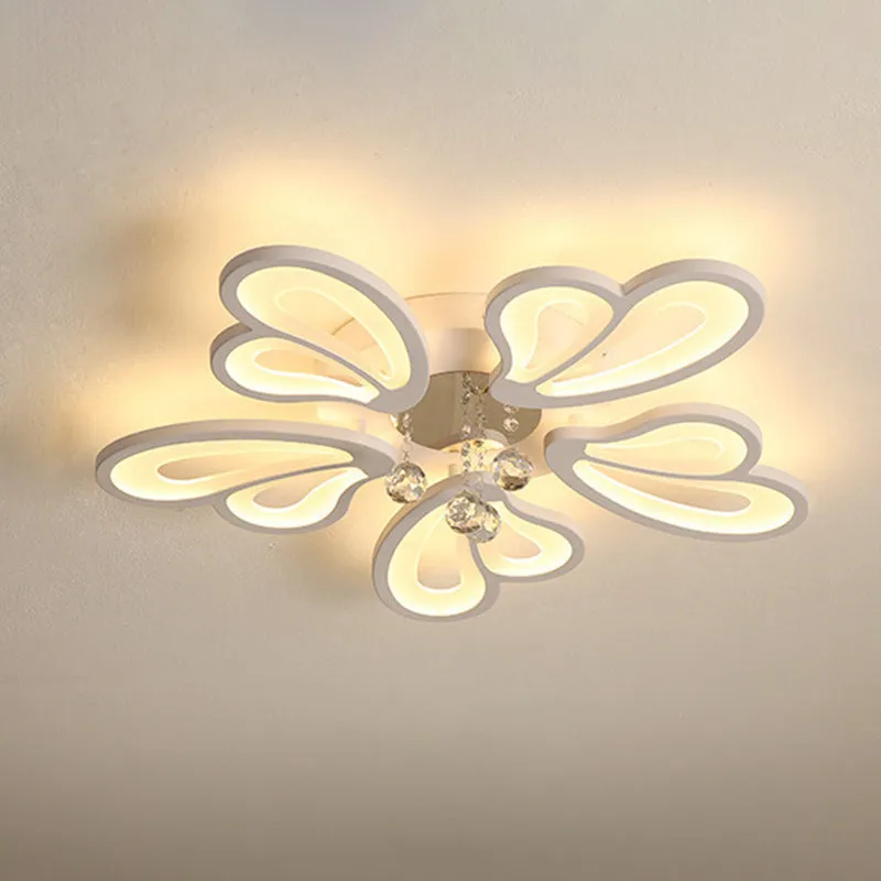 Contemporary Floral Flushmount Ceiling Light for Living Room Décor