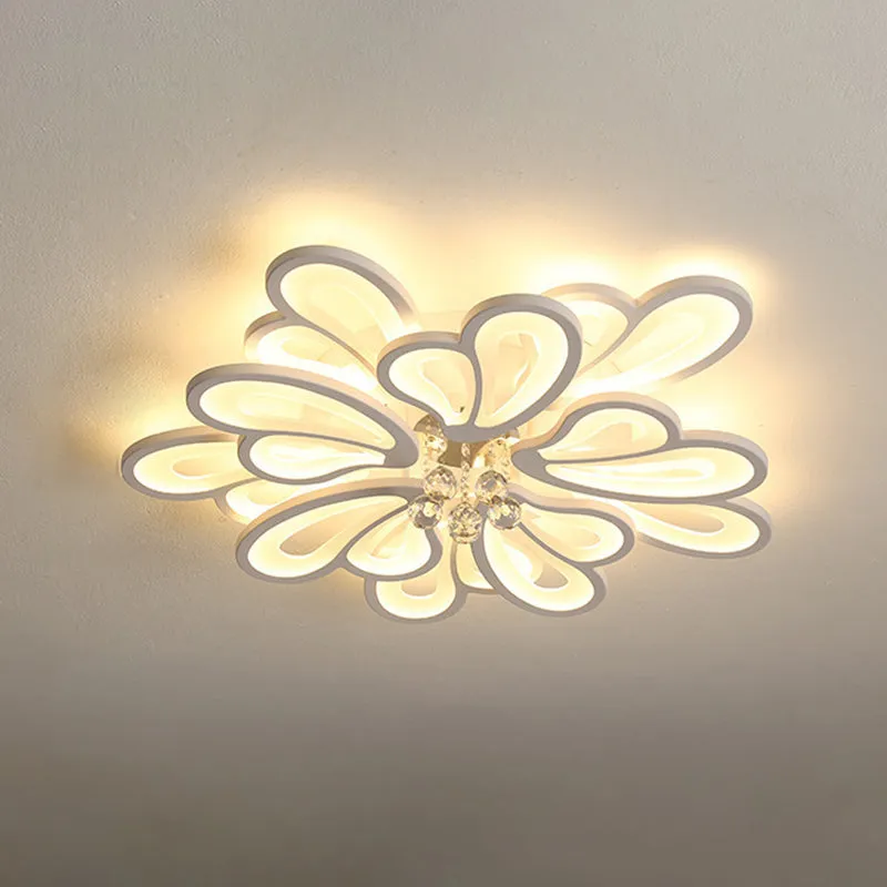 Contemporary Floral Flushmount Ceiling Light for Living Room Décor