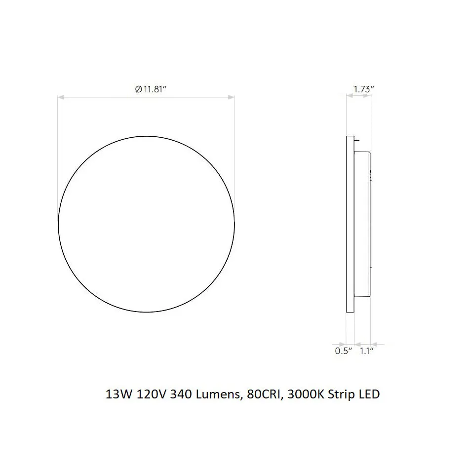 Eclipse Round Outdoor LED Wall Sconce