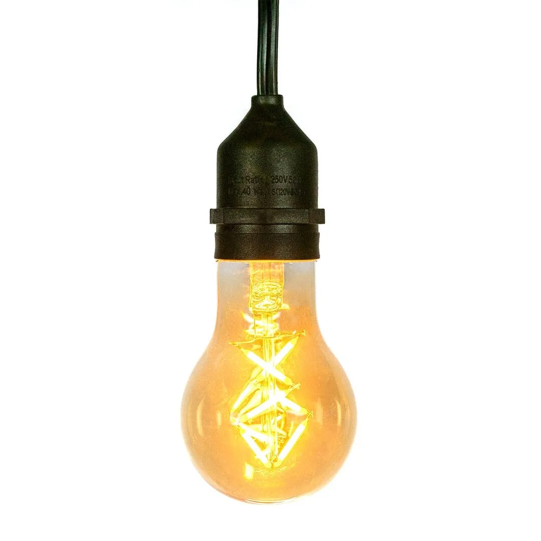 Edison Bulb - A60 Fish Line Filament Amber