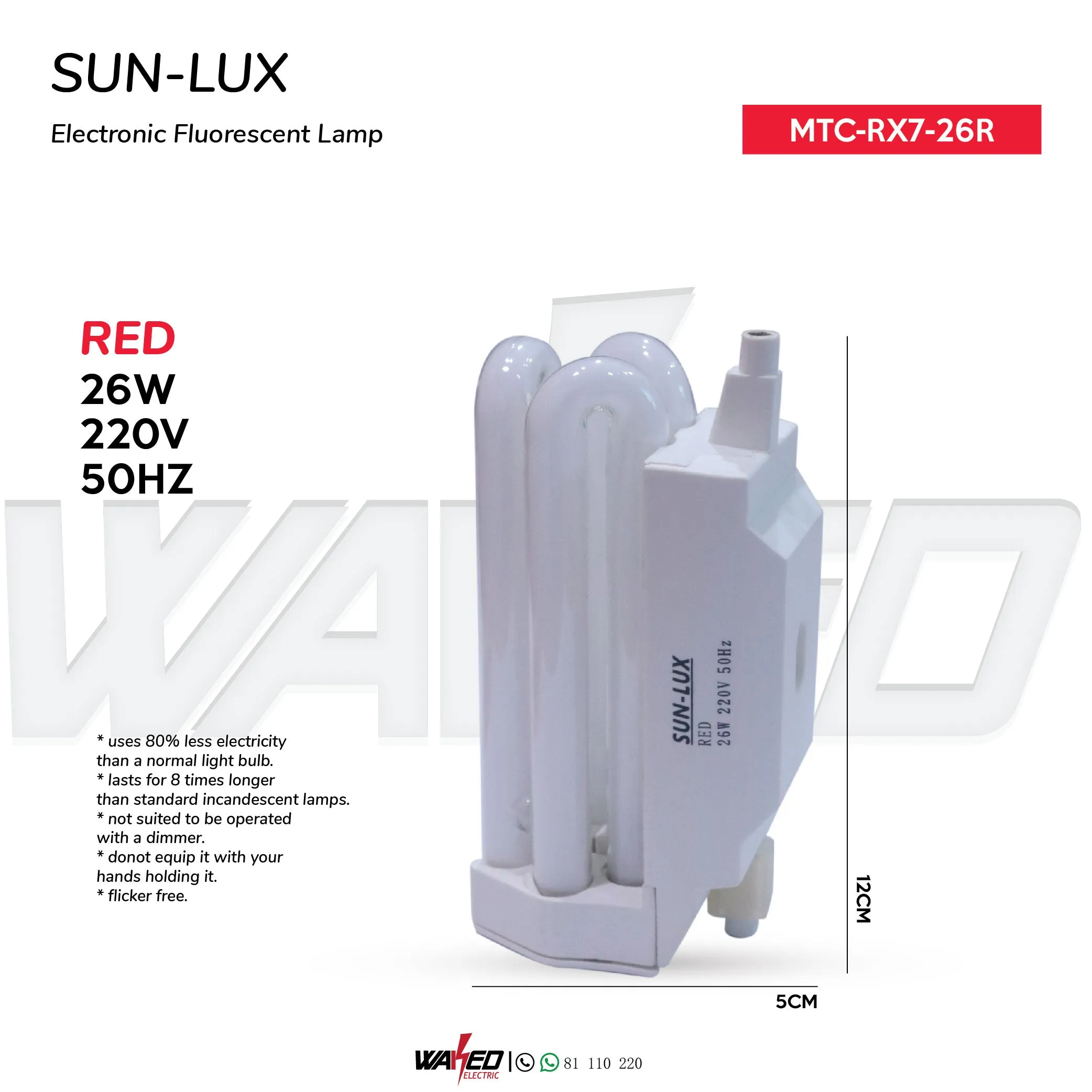 Electronic Fluorescent Lamp - 26W - SUN-LUX