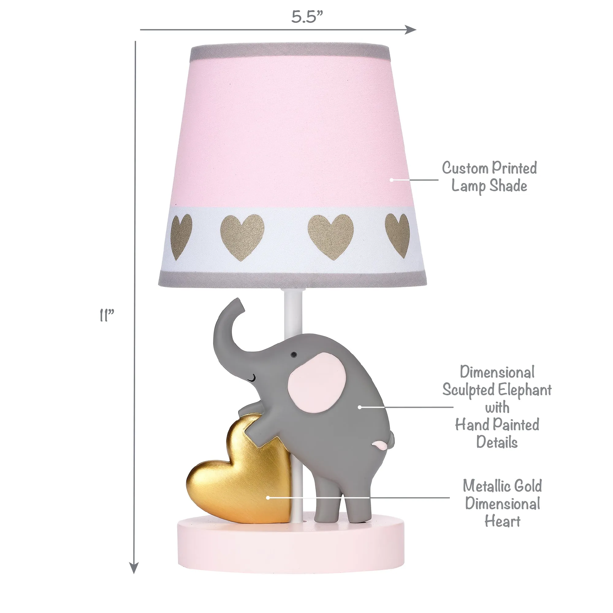 Eloise Lamp with Shade & Bulb