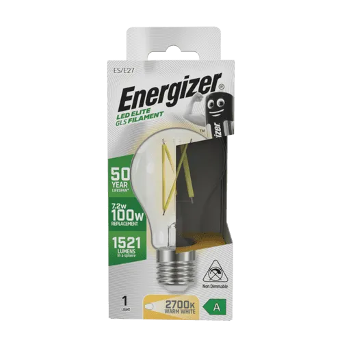 Energizer GLS E27 LED Bulb - 7.2w - 2700K- 1521lm