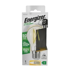 Energizer GLS E27 LED Bulb - 7.2w - 2700K- 1521lm